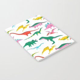 Colorful retro dinosaur toy cartoon pattern art Notebook