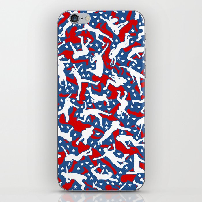 Volleyball Player USA American Flag Camo Camouflage Pattern iPhone Skin