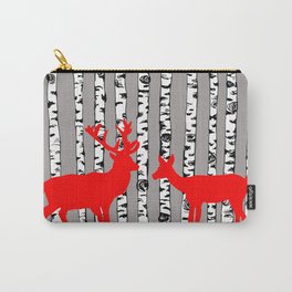 Red Deer in Birch Wood Carry-All Pouch
