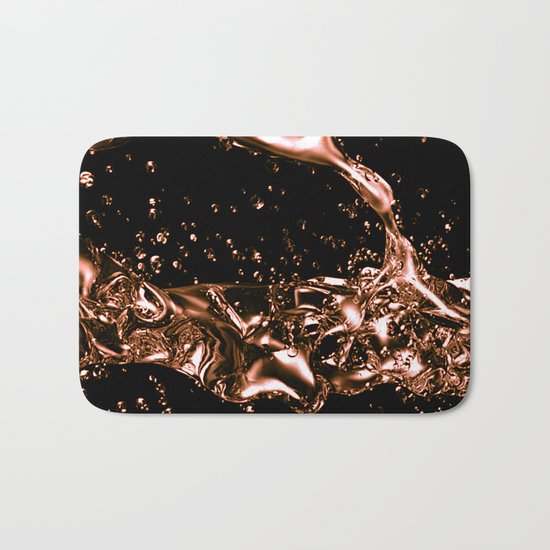 Melted Copper Design Bath Mat
