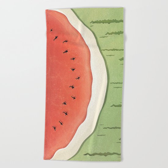 Fleshy Fruit (Watermelon) Beach Towel