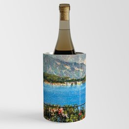 Lake Maggiore, View of Isola Bella Borromean Island landscape painting by Angelo Morbelli Wine Chiller
