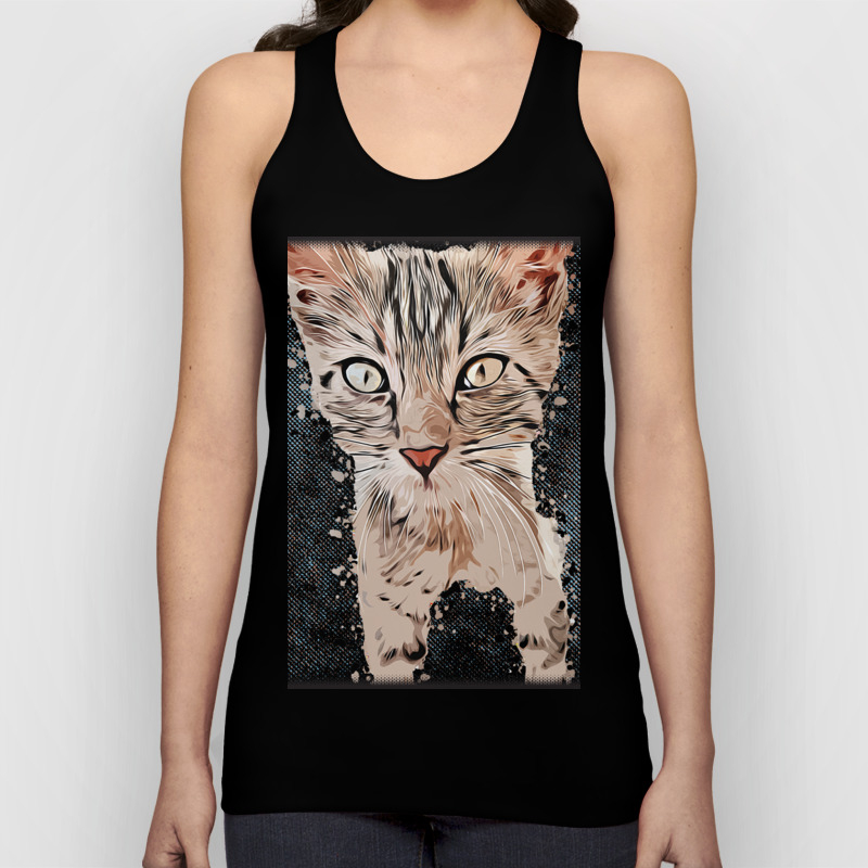 Cat Cartoon Art Design Gift For Adults And Children Unisex Tank