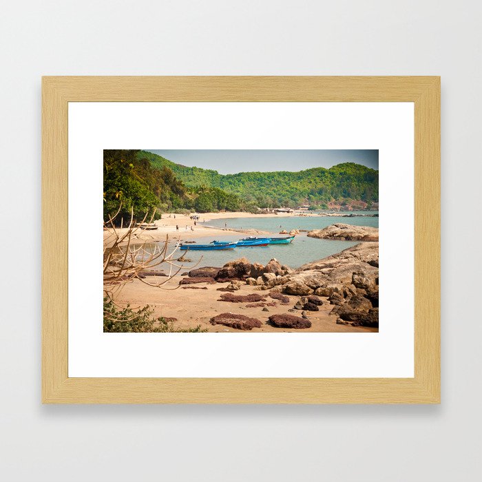 Om Beach Framed Art Print