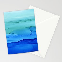 Alcohol Ink Seascape Stationery Card