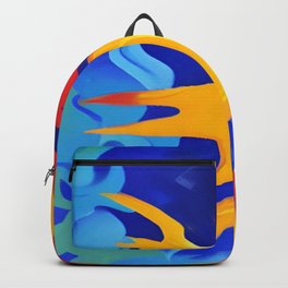 Fire and Water Creation Big Bang Backpack | Graphicdesign, Creation, Survival, Flame, Fiery, Life, Bigboom, Elements, Universe, Scifi 