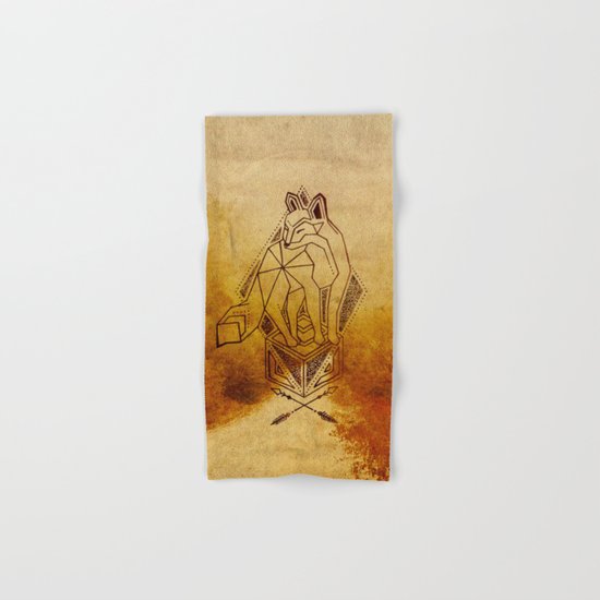 Geometric Fox Hand & Bath Towel