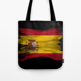 Spain flag brush stroke, national flag Tote Bag