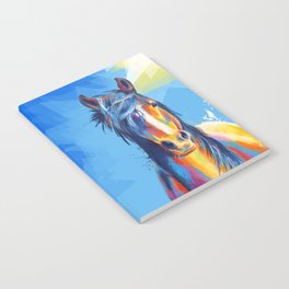 Horse Beauty - colorful animal portrait Notebook