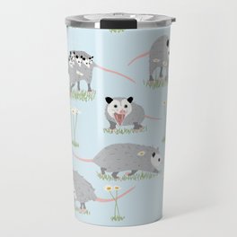 Opossums and Daisies Travel Mug