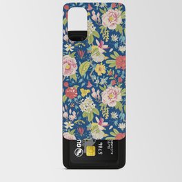Blooming Summer Floral Garden Blue & Pink Android Card Case