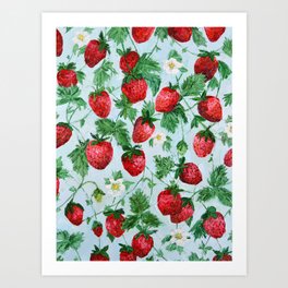 Strawberry Garden Art Print