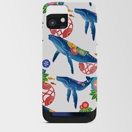 Okinawan Bingata pattern Humpback Whales iPhone Card Case