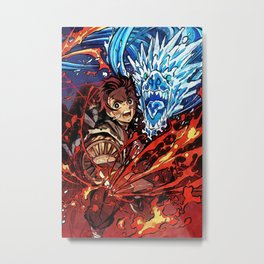 Tanjiro DemonSlayer Metal Print | Kamado, Graphicdesign, Inosuke, Anime, Manga, Kimetsu No Yaiba, Swordkatana, Pilar, Stance, Kimetsu 