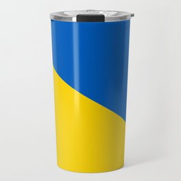 Sapphire and Yellow Solid Shapes Ukraine Flag Colors 4 100 Percent Commission Donated Read Bio Travel Mug