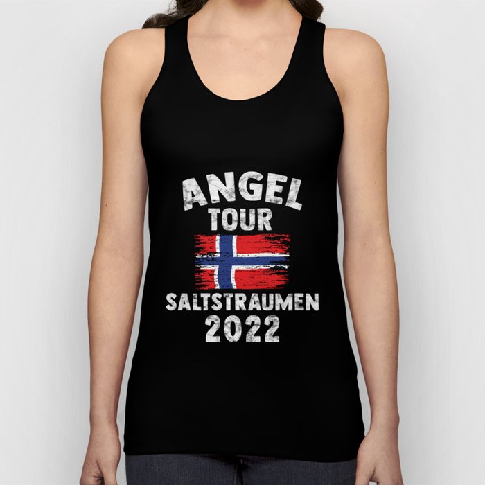 Saltstraumen 2022 - Angel Tour nach Norwegen mit Flagge Tank Top