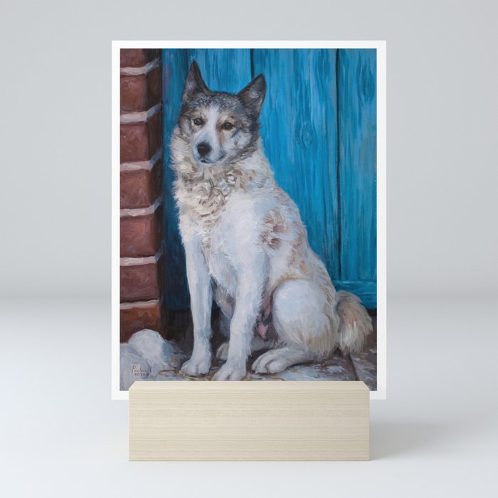 Eskimo Dog Painting Siberian Husky Dog Art White Husky Painting