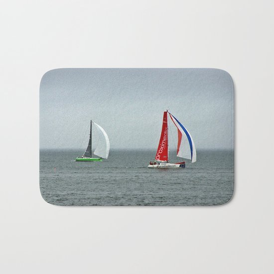 part 4 of 4 of Sailing Battle 42-56 - Transat Quebec St-Malo Bath Mat