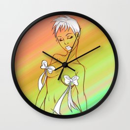 rainbow women Wall Clock
