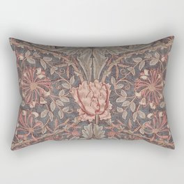 Honeysuckle Pink by William Morris Antique Vintage Victorian Jugendstil Art Nouveau Retro Pattern Rectangular Pillow