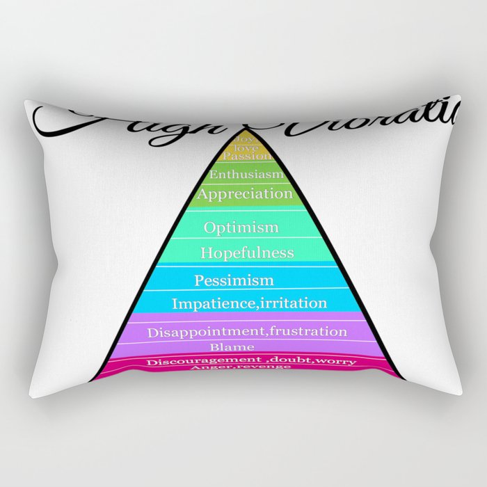 Emotional scale chart.Vibrational scale graphic  Rectangular Pillow