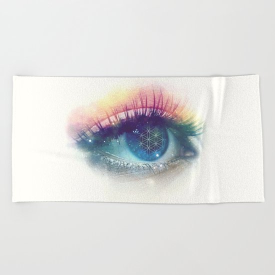 Flower Of Life (Cosmic Vision) Beach Towel
