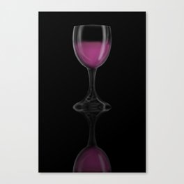 Glass of Pink Moscato Wine Canvas Print