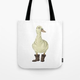 duck in boots  Tote Bag
