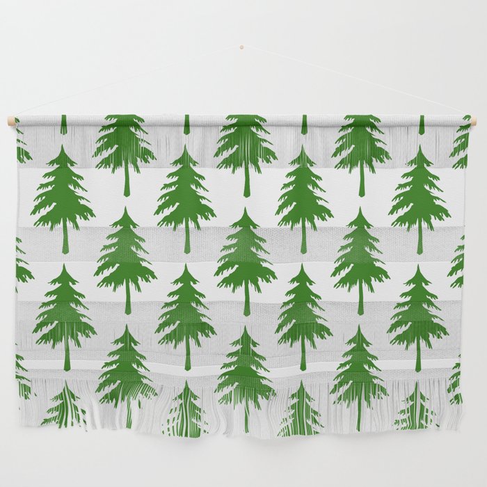 Green pine trees pattern Wall Hanging