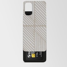 Block Print Modernist - Tan on Cream Android Card Case