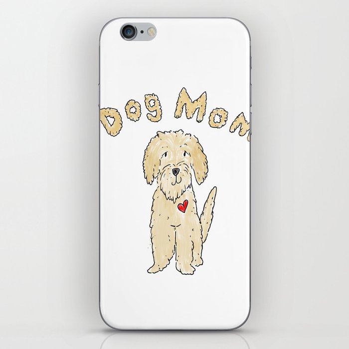 Doodle goldendoodle dog mom mothers day sketch iPhone Skin