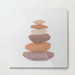 rock pile: minimalist balancing stones Metal Print