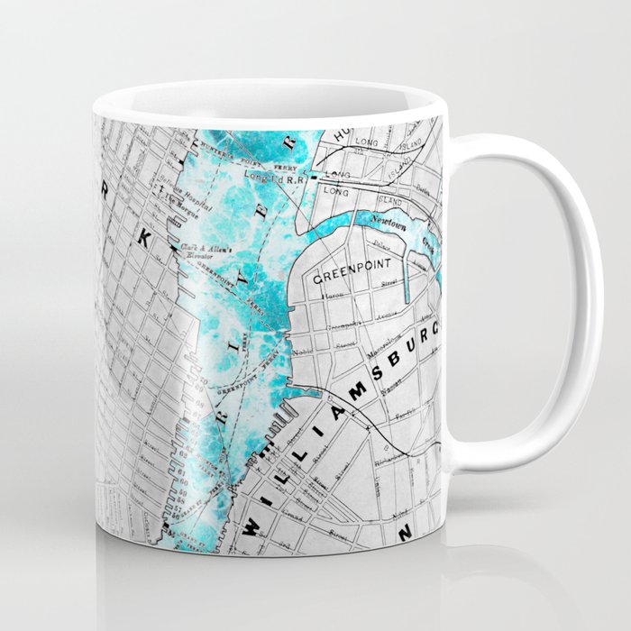 NEW YORK CITY OCEAN MAP Coffee Mug