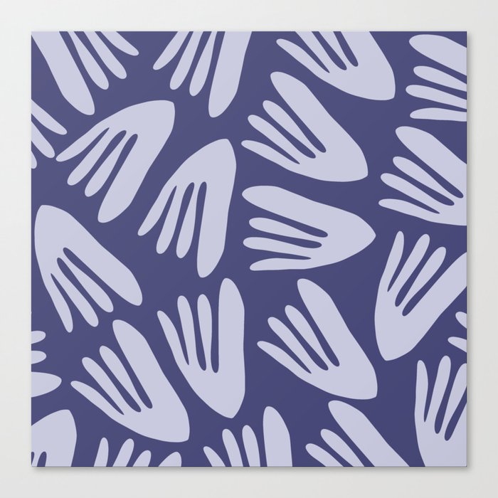 Big Cutouts Papier Découpé Abstract Pattern in Purple Periwinkle and Lavender Canvas Print