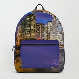 Chicago Sunset Backpack | Color, Photo, Usacity, Sunset, Chicagoskyline, Digital, Hdr, City, Chicago 