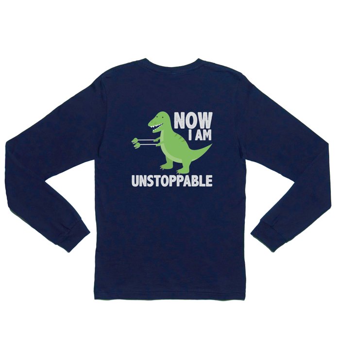 T Rex short arms grab arm unstoppable gift Long Sleeve T Shirt by