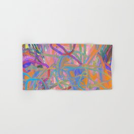 Abstract expressionist Art. Abstract Painting 64. Hand & Bath Towel