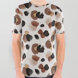 Leopard Animal Print Pattern All Over Graphic Tee