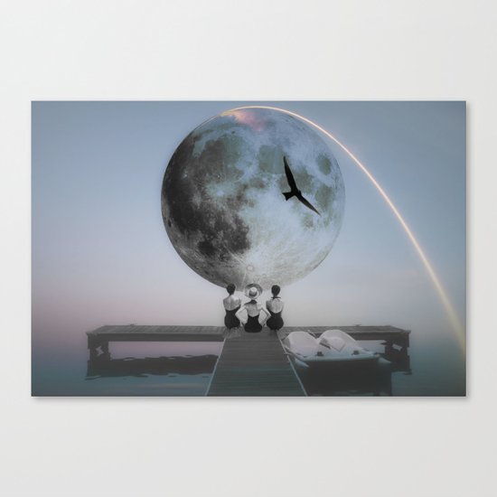 The moon will rise Canvas Print