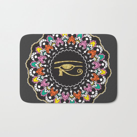Eye of Horus Mandala Bath Mat