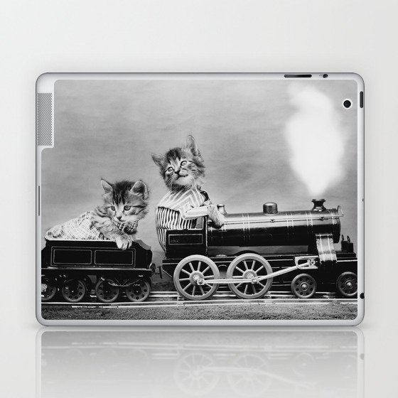 Cats On A Train - The Fast Express - Harry Whittier Frees Laptop & iPad Skin