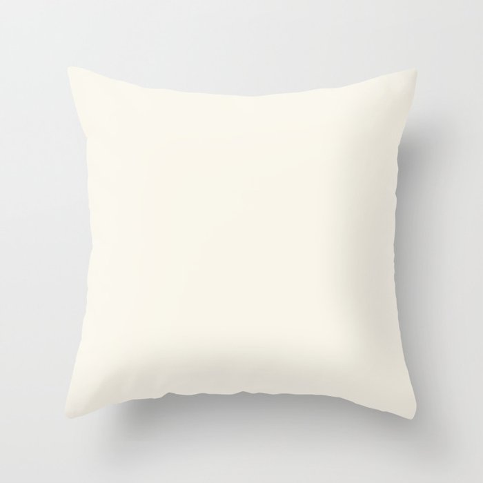Off White Solid Color Pairs To Dunn and Edwards Swiss Coffee DEW341 Throw Pillow