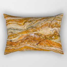 Orange Rock Texture Rectangular Pillow