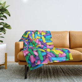 Colorful Sprinkles | Sweet Candy Throw Blanket