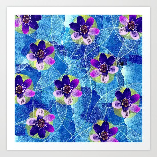 Purple flowers Art Print