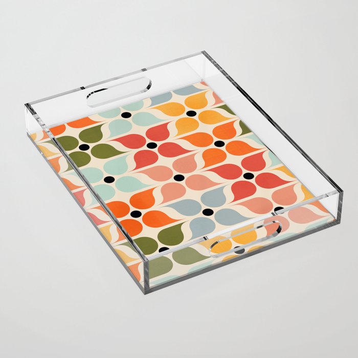 Old times geometry pattern Acrylic Tray