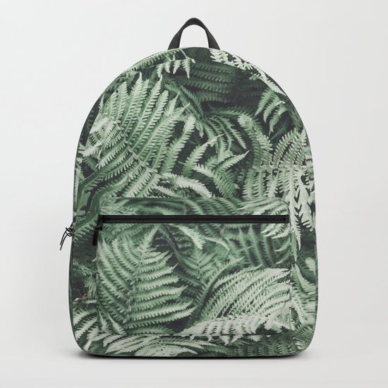 Fern Pattern Emerald Green Backpack