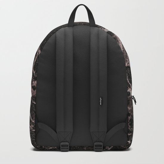 black and rose gold pink backpack