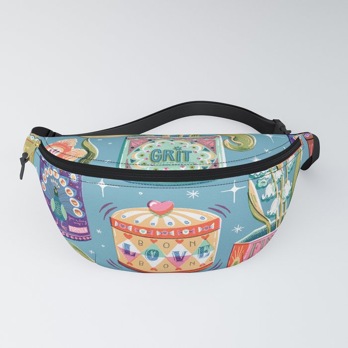 Self Care Spring Retro Tin Cans Blue Fanny Pack