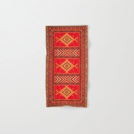 Moroccan Mosaic: Orange Elegance in Traditional Berber Style Hand & Bath Towel
